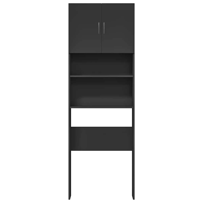 vidaXL Veļas mašīnas skapis Melns 64x24x190 cm Engineered Wood