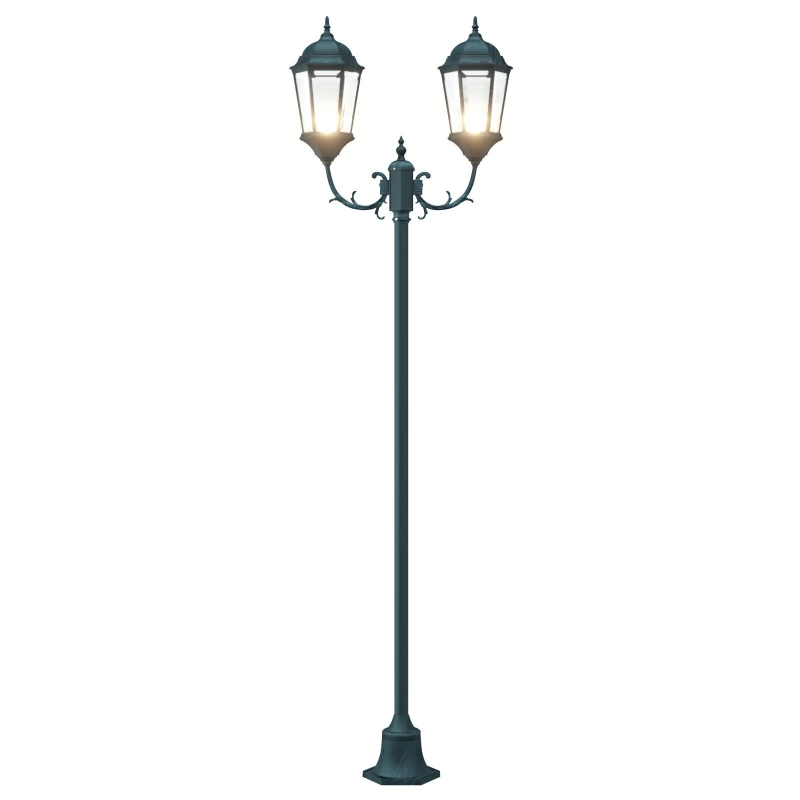 vidaXL Dārza gaisma Vintāža pulēta zaļa 68 x 20 x 235 cm