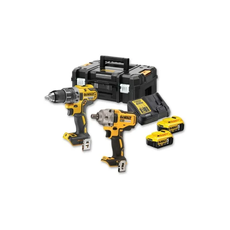 DeWALT 2 akumulatora instrumentu komplekts, DCD791 un DCF894