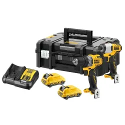 DeWALT Instrumentu komplekts 12V ,DCD701 + DCF801, 2x3Ah TSTAK