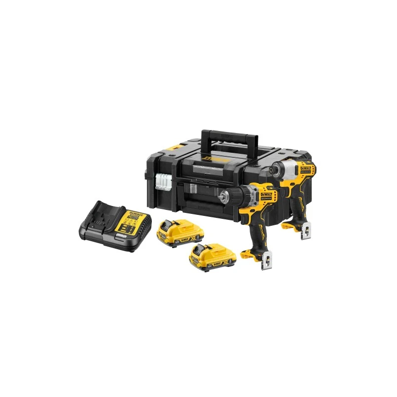 DeWALT Instrumentu komplekts 12V ,DCD701 + DCF801, 2x3Ah TSTAK