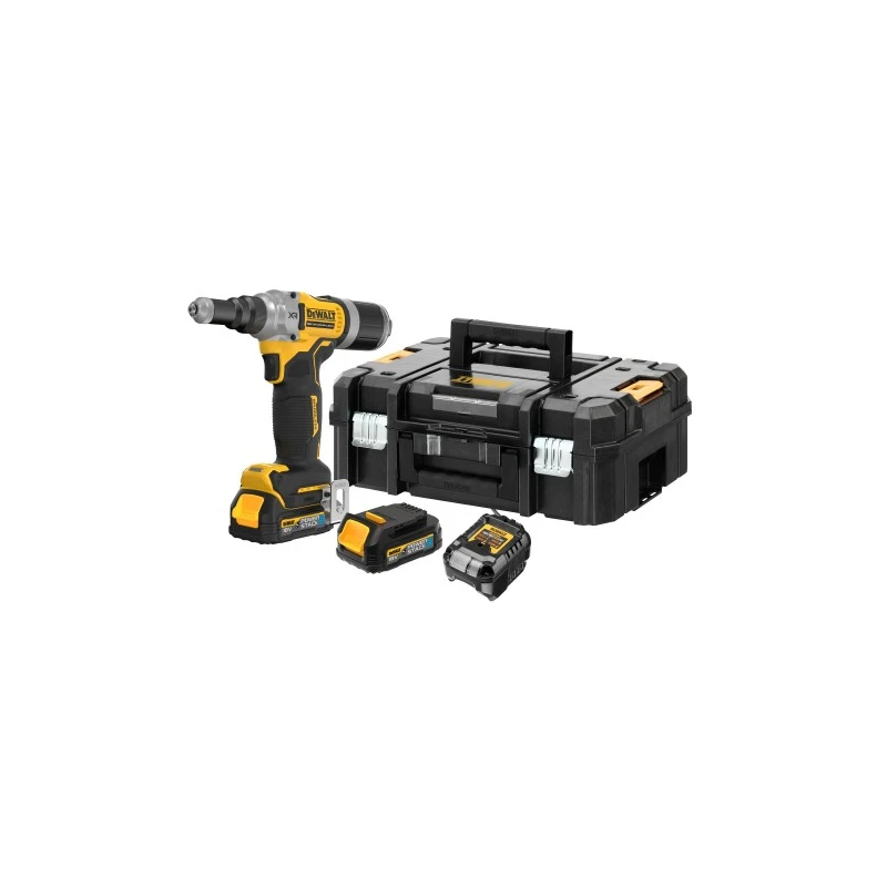 DeWALT Kniedēšanas pistole 6.4mm 18V PS 2x1.7Ah TSTAK