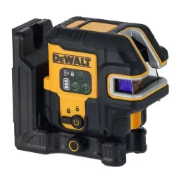 DeWALT Krustlīniju + 5punktu lāzera līmeņrādis USB zaļš