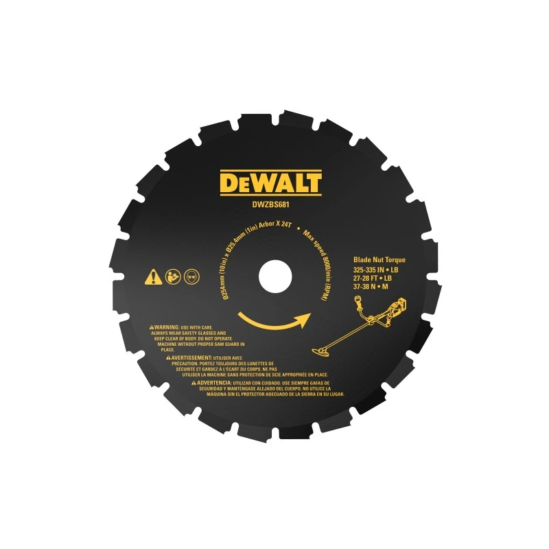 DeWALT Krūmgriezēja asmens 254mm C25.4mm 24T