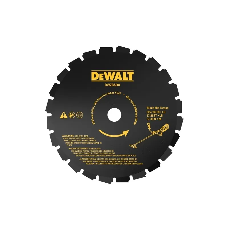 DeWALT Krūmgriezēja asmens 254mm C25.4mm 24T