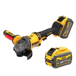 DeWALT Leņķa slīpmašīna ar drošības slēdzi 125mm 54v 2X9Ah