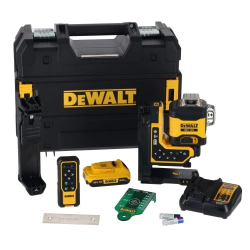 DeWALT Lāzera līmeņrādis zaļš ar tālvadības pulti 3X360 1x2Ah 18V
