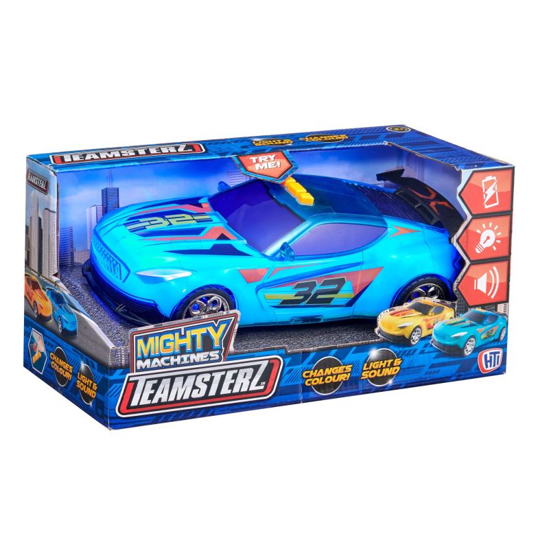 TEAMSTERZ Mighty Machine automašīna, kas maina krāsu, ar gaismas un skaņas efektiem, 25 cm