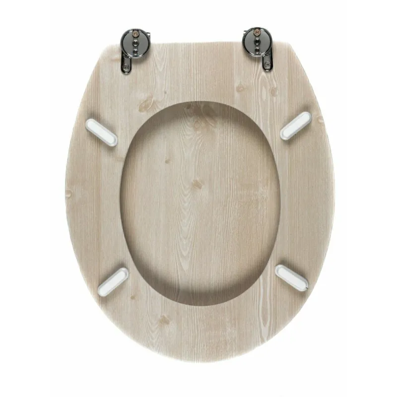 Beldray LA033710WOAKFEU7 Wooden MDF Toilet Seat - White Oak