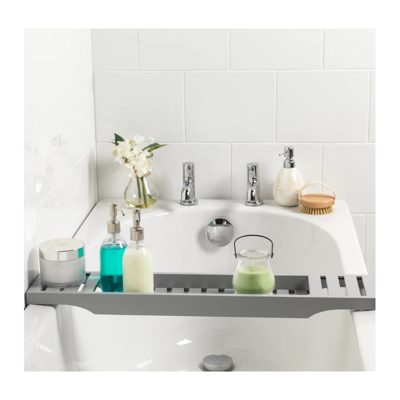 Beldray LA065018GRYUFEU7 ANTIBAC BAMBOO BATH RACK GREY