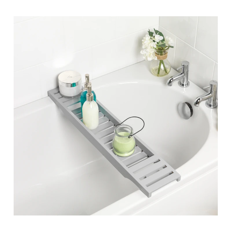 Beldray LA065018GRYUFEU7 ANTIBAC BAMBOO BATH RACK GREY