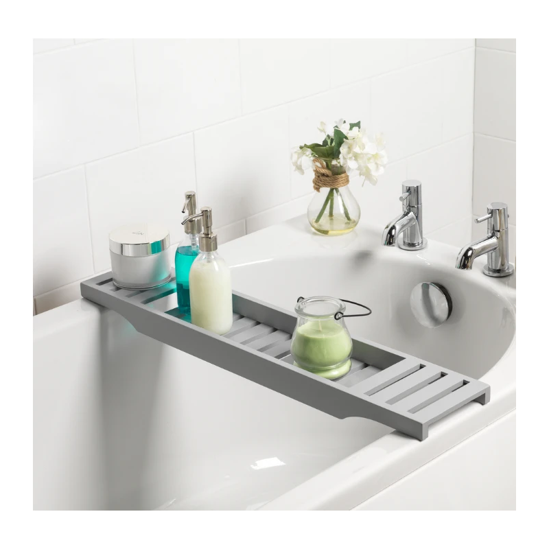 Beldray LA065018GRYUFEU7 ANTIBAC BAMBOO BATH RACK GREY