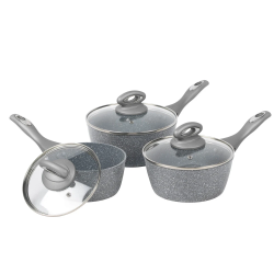 Salter BW02986G1EU7 Marblestone 3-Piece Saucepan Set - 16-18-20cm