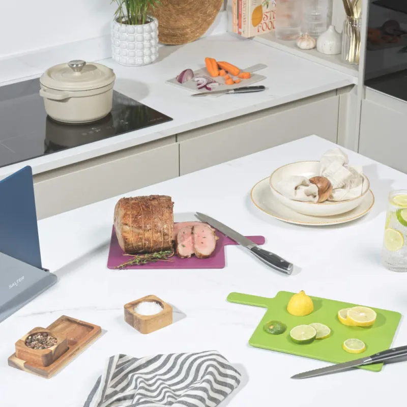 Salter BW047683EU7 Multicoloured 4-Piece Chopping Board Set