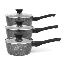 Salter BW05751S2EU7 Megastone 3-Piece Saucepan Set