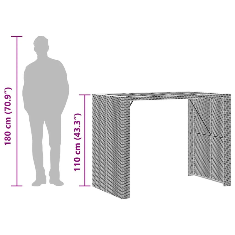 vidaXL 5-daļīgs dārza mēbeļu komplekts ar matračiem, PE rotangpalma