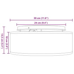 vidaXL Griestu lampa ar prožektoriem Melna 30 x 30 x 13,5 cm audums