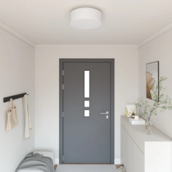 vidaXL Griestu lampa ar prožektoriem Balts 38 x 38 x 13,5 cm audums