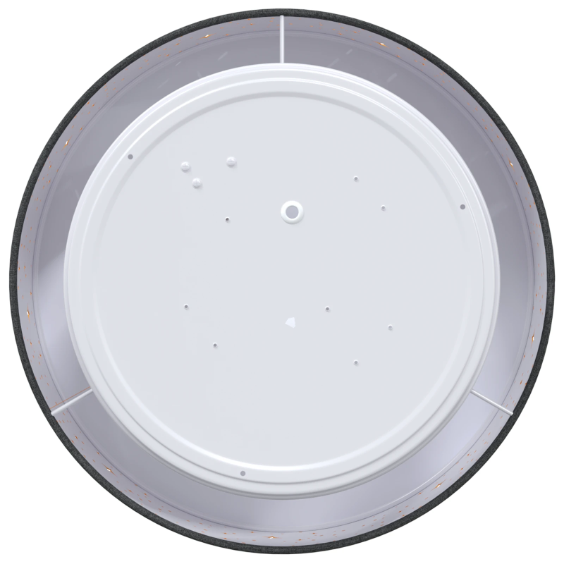 vidaXL Griestu lampa ar prožektoriem Melna 30 x 30 x 13,5 cm audums