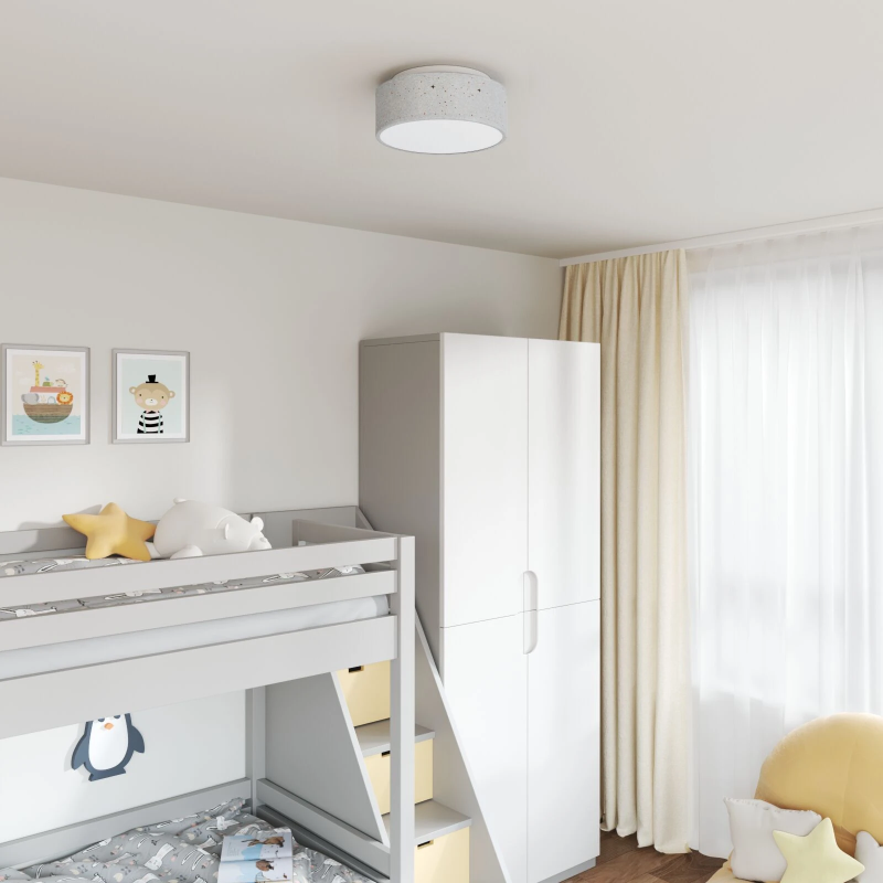 vidaXL Griestu lampa ar prožektoriem Pelēka 30 x 30 x 13,5 cm audums