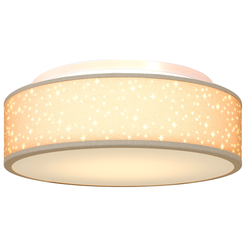 vidaXL Griestu lampa Pelēkbrūna 38 x 38 x 13,5 cm audums