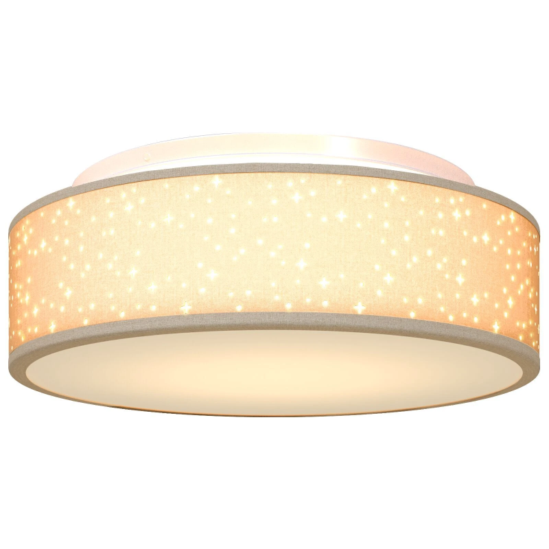 vidaXL Griestu lampa Pelēkbrūna 38 x 38 x 13,5 cm audums