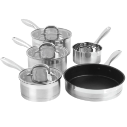 Salter BW06746EU7 Timeless Collection Stainless Steel 5 Piece Pan Set