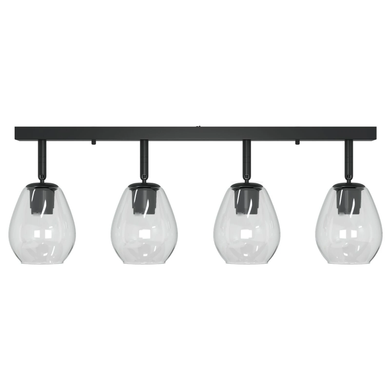 vidaXL Griestu prožektors Melna 73.5 x 13 x 26 cm Stikls un metāls