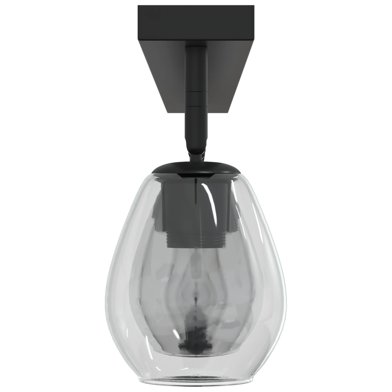 vidaXL Griestu prožektors Melna 110,5 x 13 x 26 cm Stikls un metāls