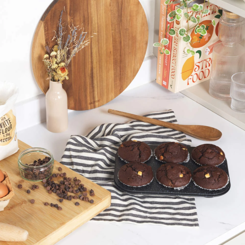 Salter BW07035BRMFOB Megastone 6 Cup Muffin Pan