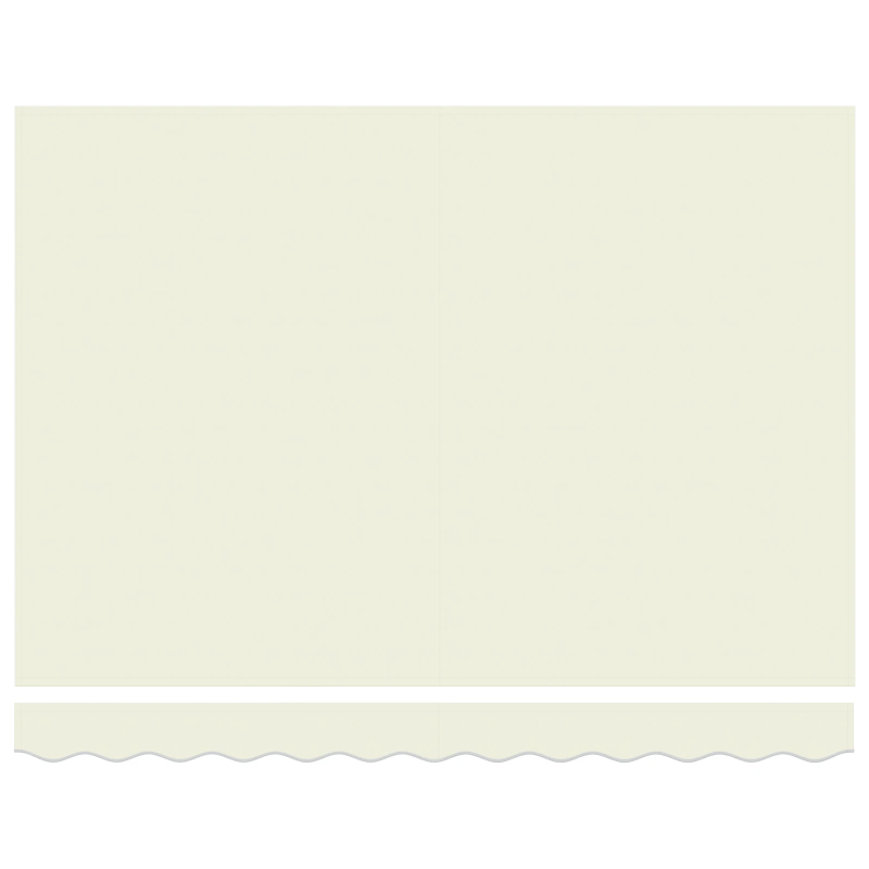 vidaXL Markīzes rezerves audums Krēmkrāsa 330 x 195 cm Poliesters