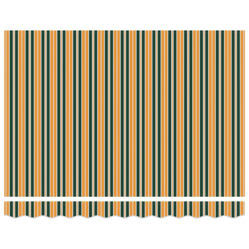 vidaXL Markīzes rezerves audums Zaļa un dzeltena 280 x 245 cm