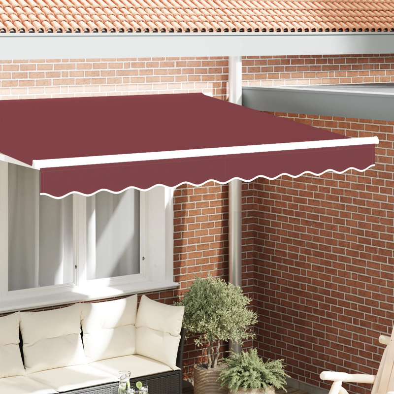 vidaXL Apgaismojošs valance Burgundija 580 x 20 cm Audekls