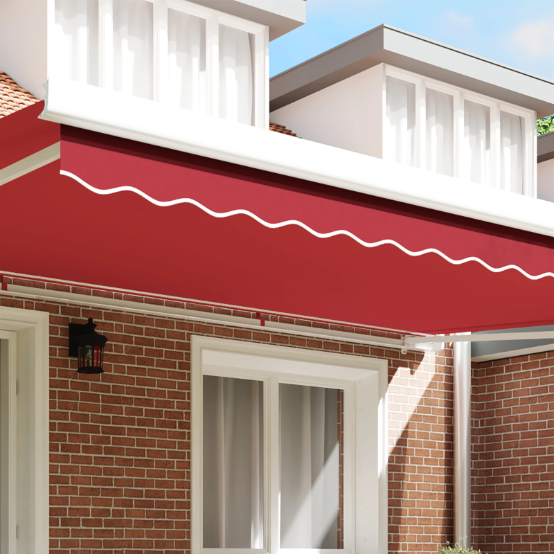 vidaXL Apgaismojošs valance Sarkana 580 x 20 cm Audekls