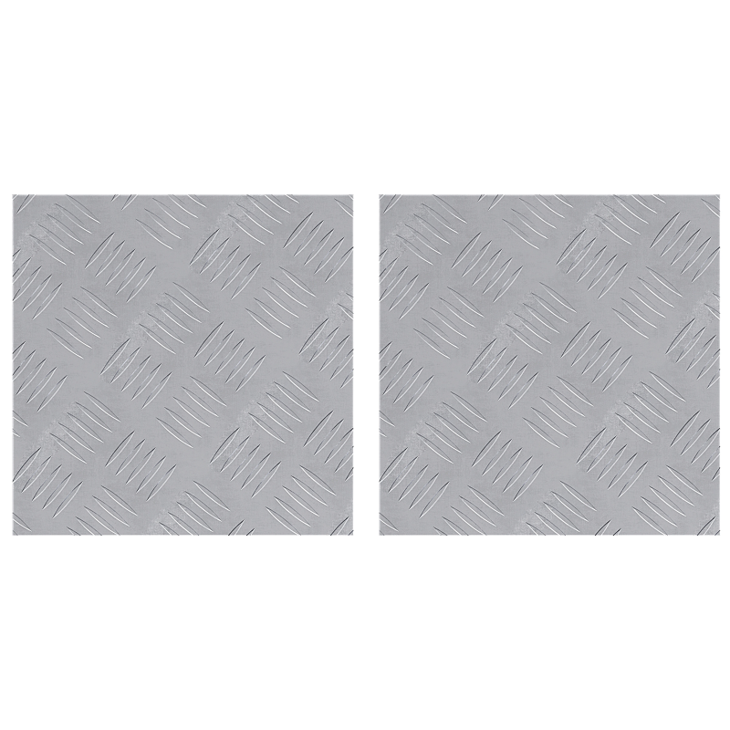 vidaXL Trepju paklājs Kvadrātveida 2 pcs Sudraba 30 x 30 cm Alumīnijs