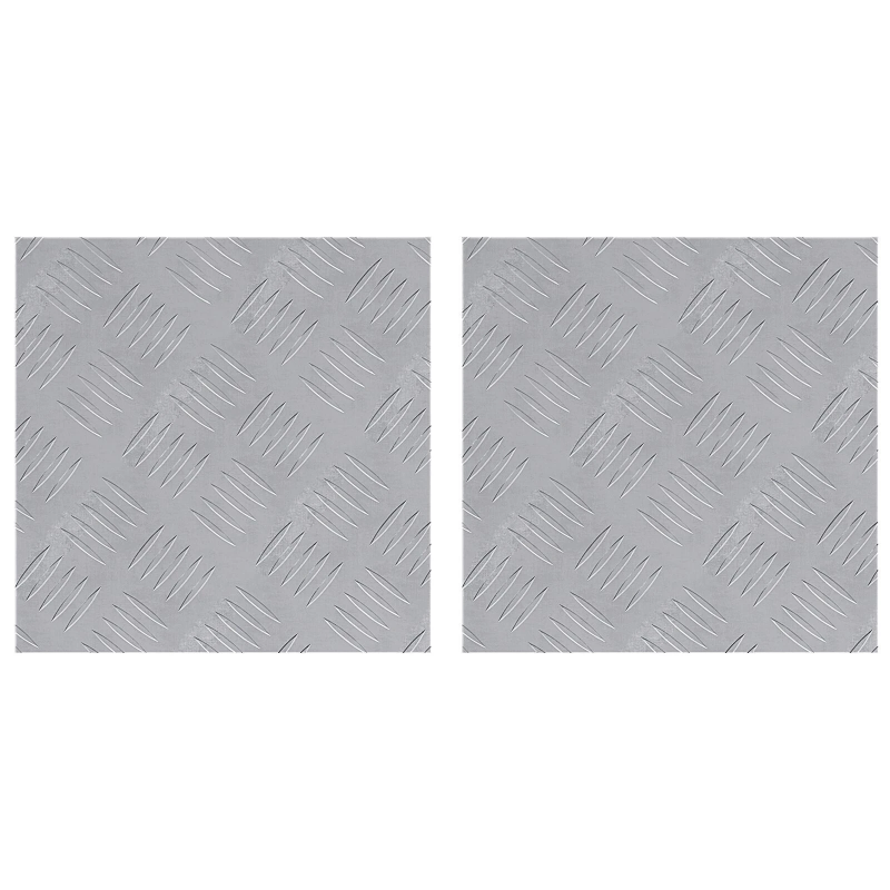 vidaXL Trepju paklājs Kvadrātveida 2 pcs Sudraba 30 x 30 cm Alumīnijs