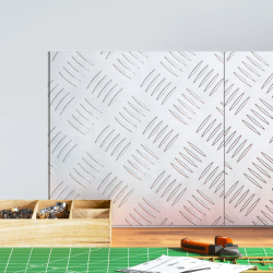 vidaXL Trepju paklājs Kvadrātveida 2 pcs Sudraba 30 x 30 cm Alumīnijs