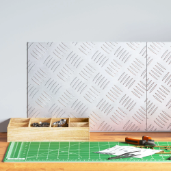 vidaXL Trepju paklājs Taisnstūra 2 pcs Sudraba 40 x 30 cm Alumīnijs