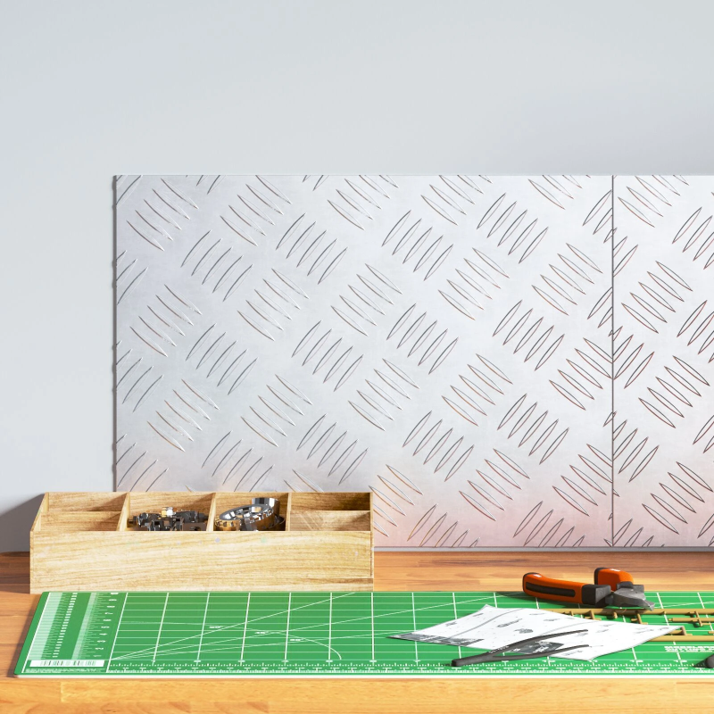 vidaXL Trepju paklājs Taisnstūra 2 pcs Sudraba 40 x 30 cm Alumīnijs