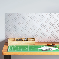 vidaXL Trepju paklājs Taisnstūra 2 pcs Sudraba 50 x 30 cm Alumīnijs