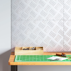 vidaXL Trepju paklājs Taisnstūra 4 pcs Sudraba 50 x 30 cm Alumīnijs