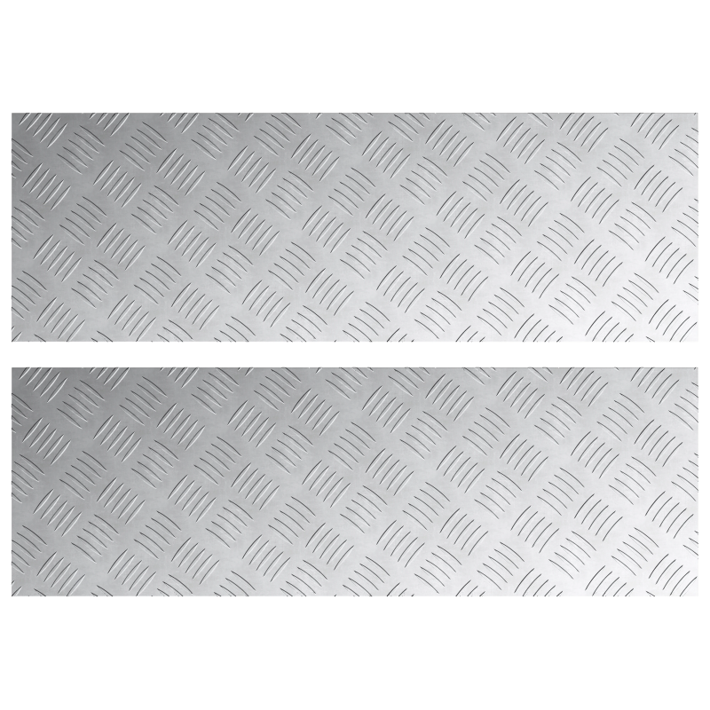 vidaXL Trepju paklājs Taisnstūra 2 pcs Sudraba 90 x 30 cm Alumīnijs