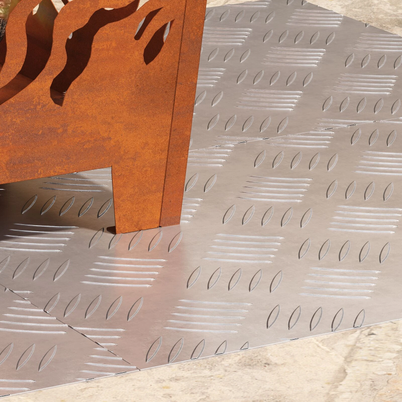 vidaXL Trepju paklājs Taisnstūra 4 pcs Sudraba 60 x 40 cm Alumīnijs