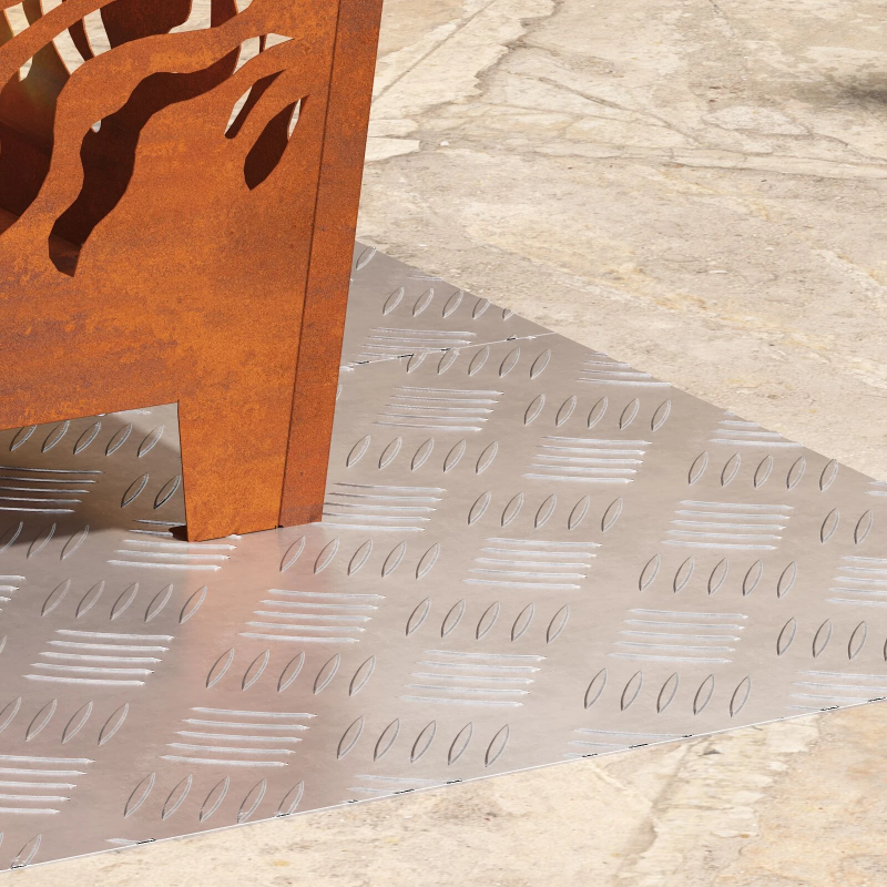 vidaXL Trepju paklājs Taisnstūra 2 pcs Sudraba 70 x 40 cm Alumīnijs