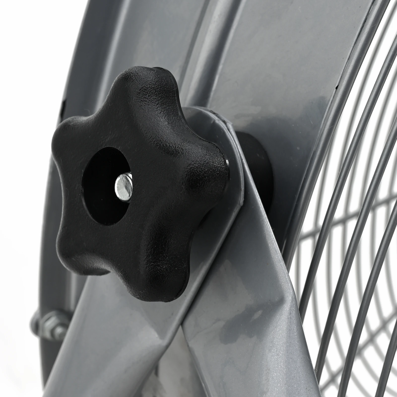 vidaXL Bungu ventilators ar riteni Sudraba 73 x 42 x 70 cm Alumīnijs