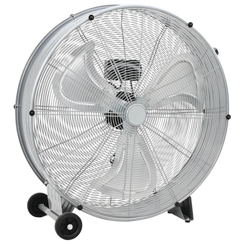 vidaXL Bungu ventilators ar riteni Sudraba 79 x 37 x 82 cm Alumīnijs