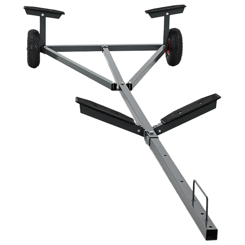 vidaXL Laivu piekabe Sudraba 302 x 107 x 42 cm Tērauds