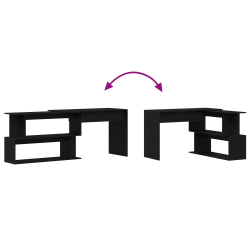 vidaXL Galds Melns ozolkoks 200 x 50 x 76 cm Inženierijas koks