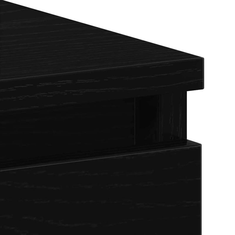 vidaXL rakstāmgalds melns ozols 90x45x76 cm inženierijas koks