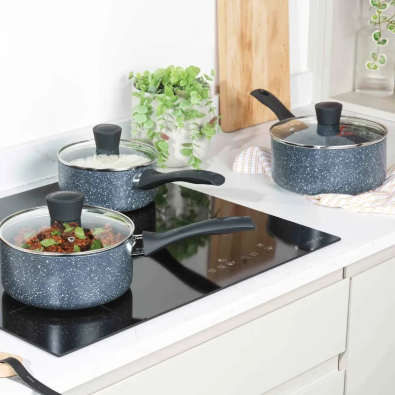 Russell Hobbs RH00847EU7 Nightfall Stone 3-Piece Saucepan Set
